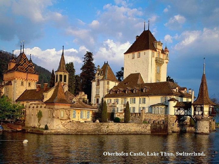 Oberhofen Castle, Lake Thun, Switzerland. 