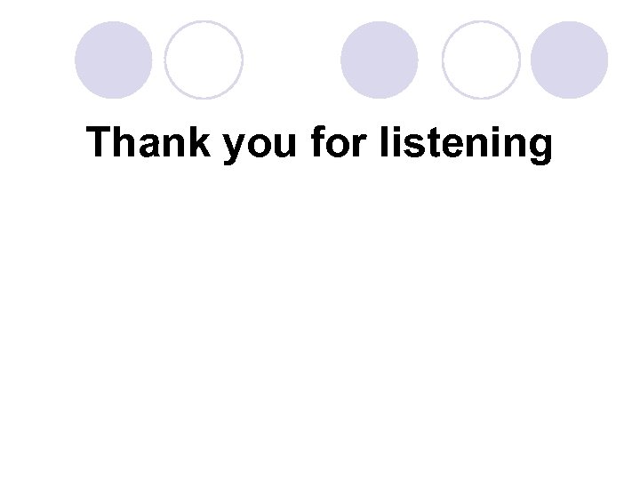 Thank you for listening 