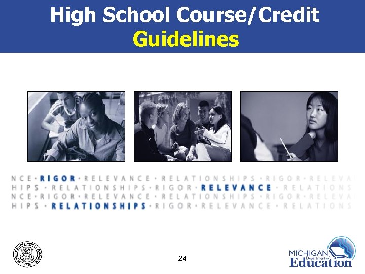 High School Course/Credit Guidelines 24 