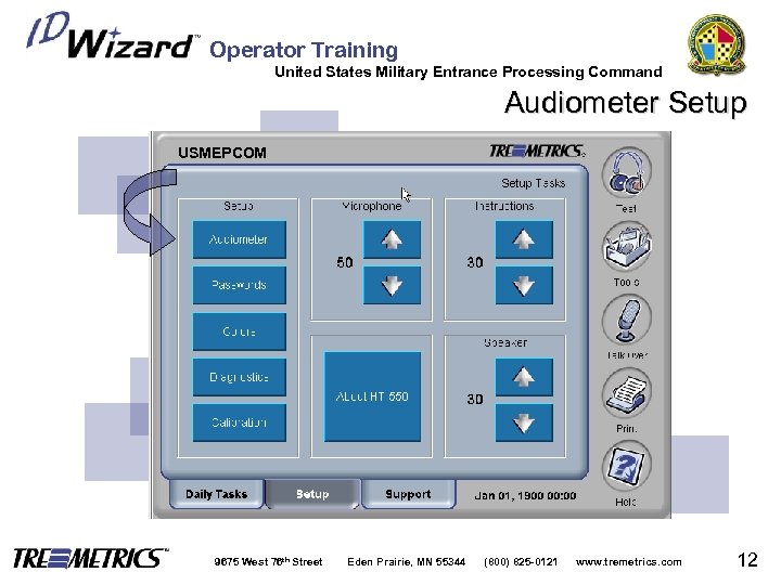 Operator Training United States Military Entrance Processing Command Audiometer Setup USMEPCOM 9675 West 76