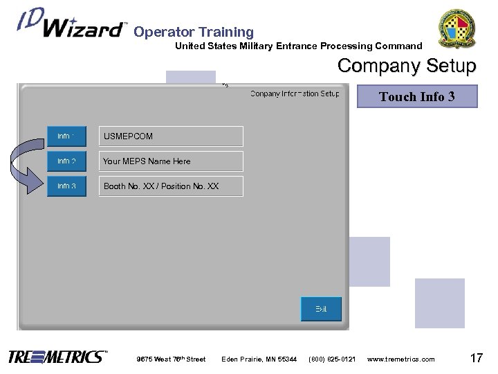 Operator Training United States Military Entrance Processing Command Company Setup Touch Info 3 USMEPCOM