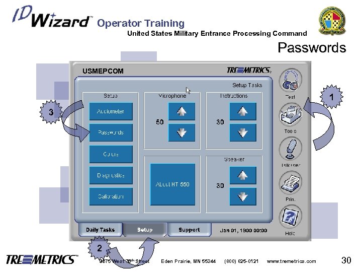 Operator Training United States Military Entrance Processing Command Passwords USMEPCOM 1 3 2 9675