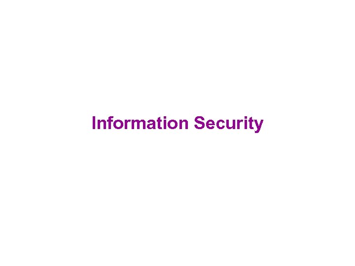 Information Security 