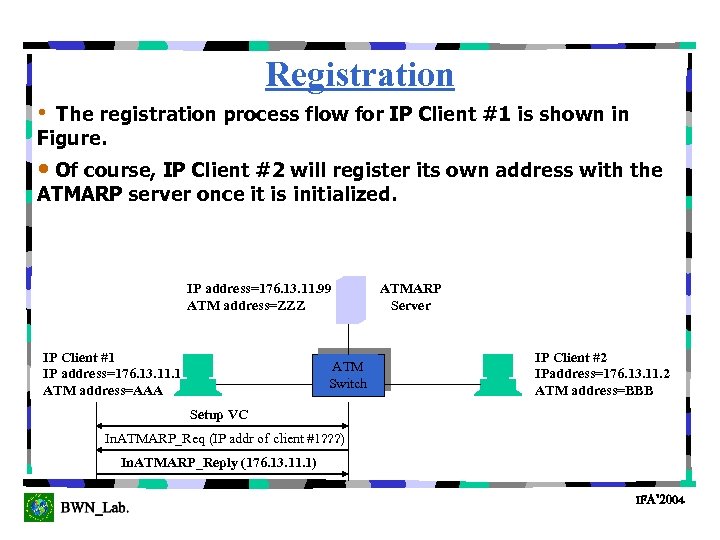 Registration • The registration process flow for IP Client #1 is shown in Figure.
