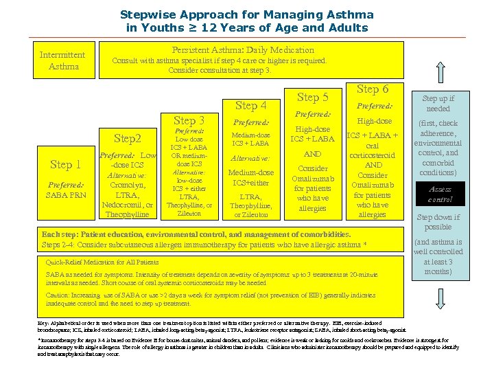 Stepwise Approach for Managing Asthma in Youths ≥ 12 Years of Age and Adults