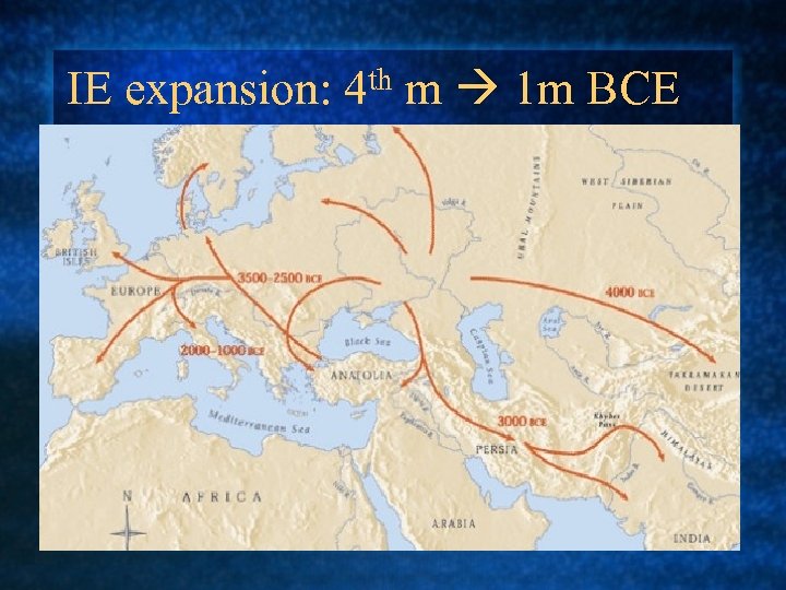 IE expansion: 4 th m 1 m BCE 
