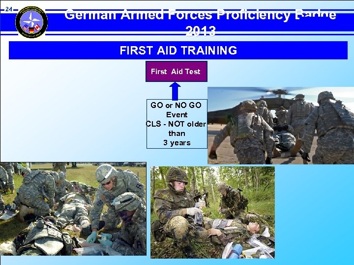 24 German Armed Forces Proficiency Badge 2013 FIRST AID TRAINING First Aid Test GO