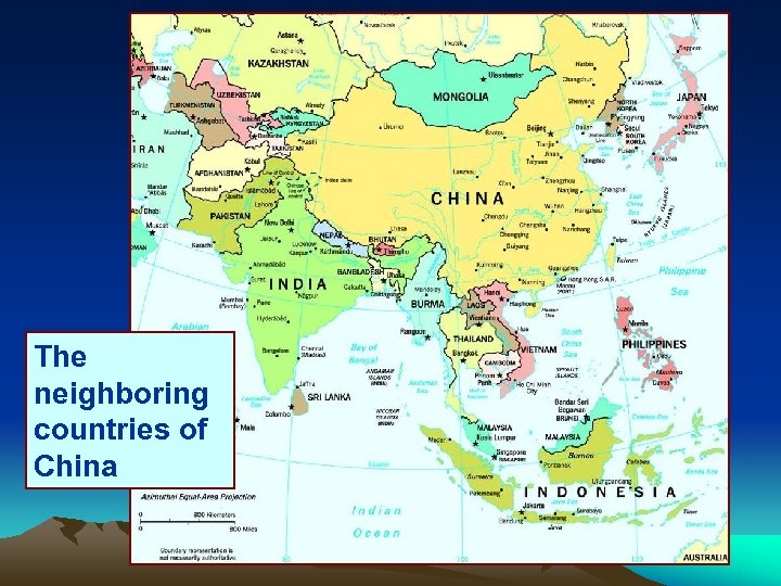 The neighboring countries of China 