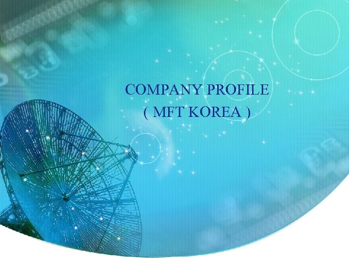 COMPANY PROFILE ( MFT KOREA ) 