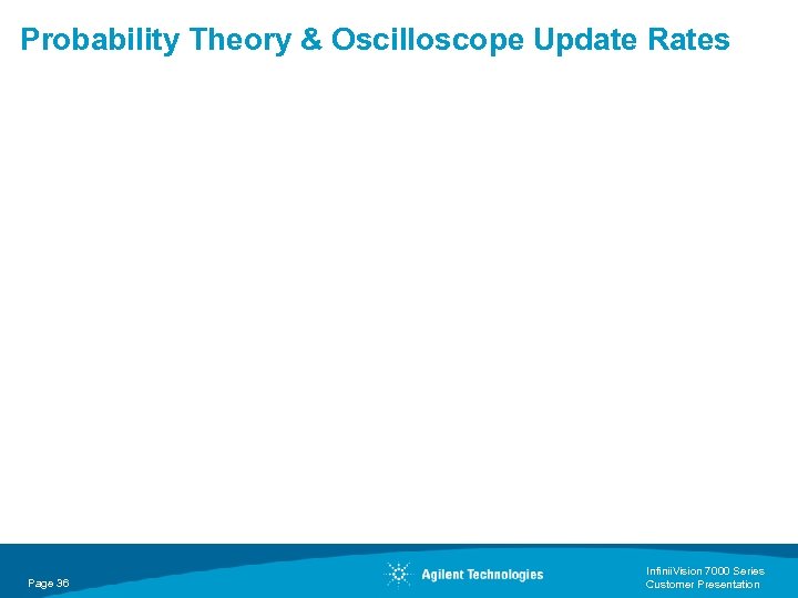 Probability Theory & Oscilloscope Update Rates Page 36 Infinii. Vision 7000 Series Customer Presentation