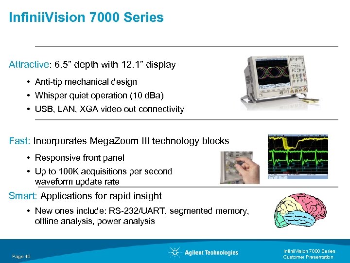 Infinii. Vision 7000 Series Attractive: 6. 5” depth with 12. 1” display • Anti-tip