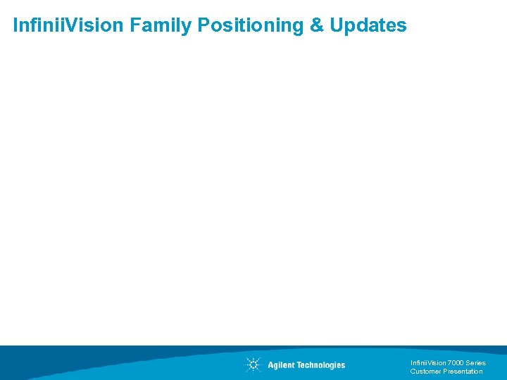 Infinii. Vision Family Positioning & Updates Infinii. Vision 7000 Series Customer Presentation 