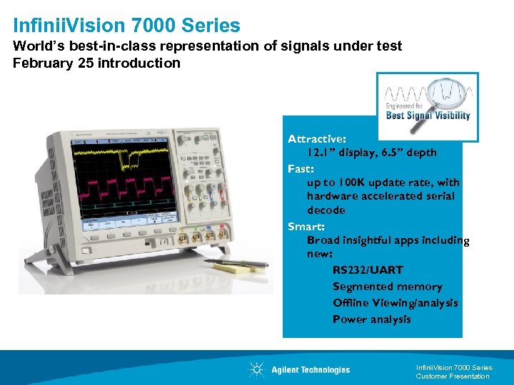 Infinii. Vision 7000 Series World’s best-in-class representation of signals under test February 25 introduction