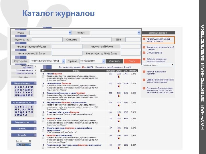 Каталог журналов 18 