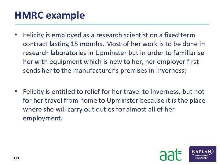 HMRC example • Felicity is employed as a research scientist on a fixed term