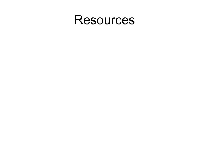 Resources 