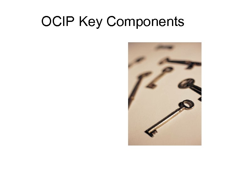 OCIP Key Components 