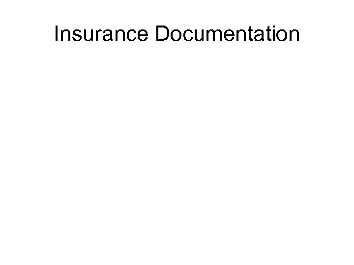 Insurance Documentation 