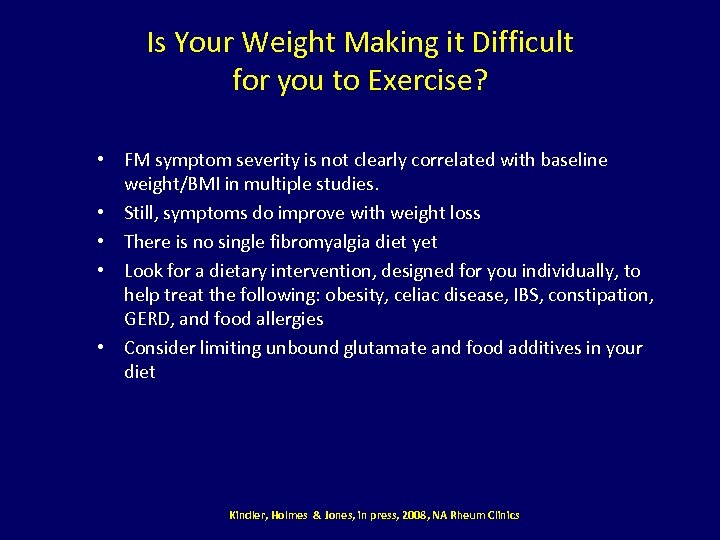 Is Your Weight Making it Difficult for you to Exercise? • FM symptom severity