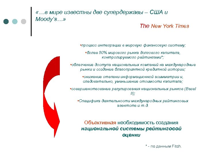  «…в мире известны две супердержавы – США и Moody’s…» The New York Times