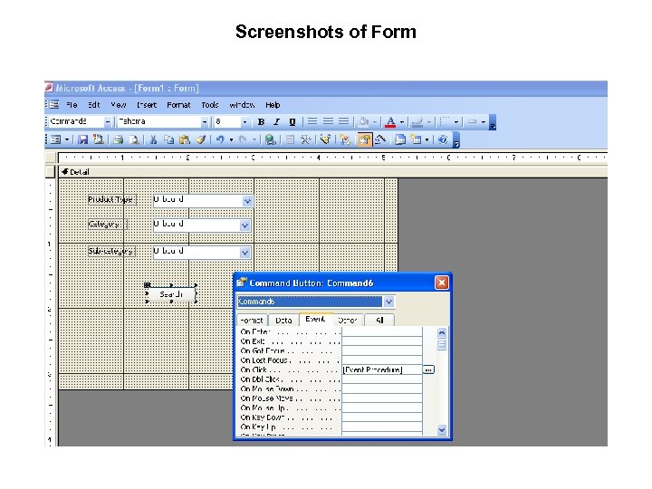 Screenshots of Form 