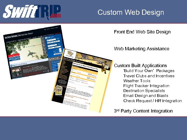 Custom Web Design Front End Web Site Design Web Marketing Assistance Custom Built Applications