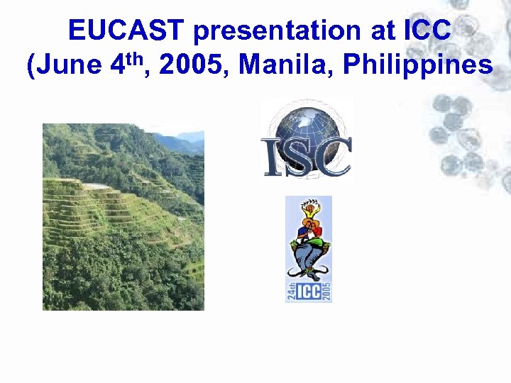 EUCAST presentation at ICC (June 4 th, 2005, Manila, Philippines 