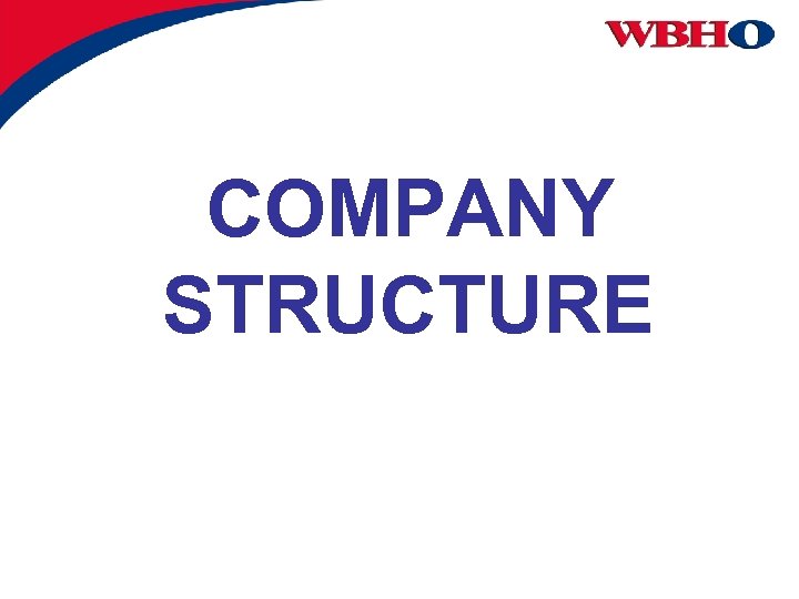 COMPANY STRUCTURE 