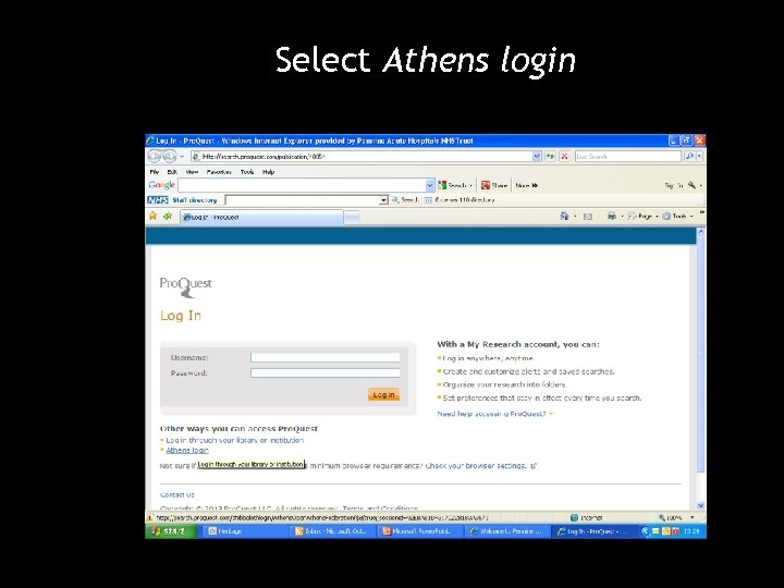 Select Athens login 