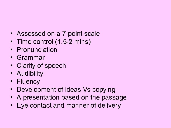 • • • Assessed on a 7 -point scale Time control (1. 5