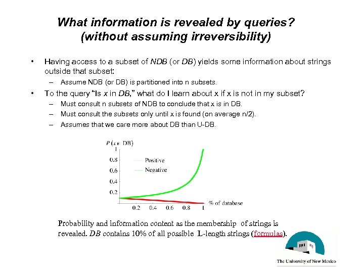 What information is revealed by queries? (without assuming irreversibility) • Having access to a
