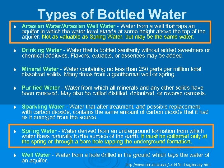 Types of Bottled Water S Artesian Water/Artesian Well Water - Water from a well