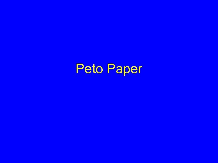 Peto Paper 