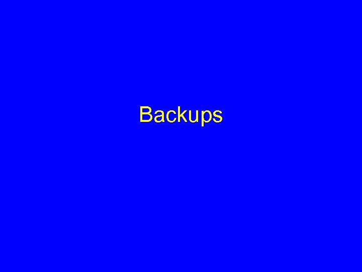 Backups 