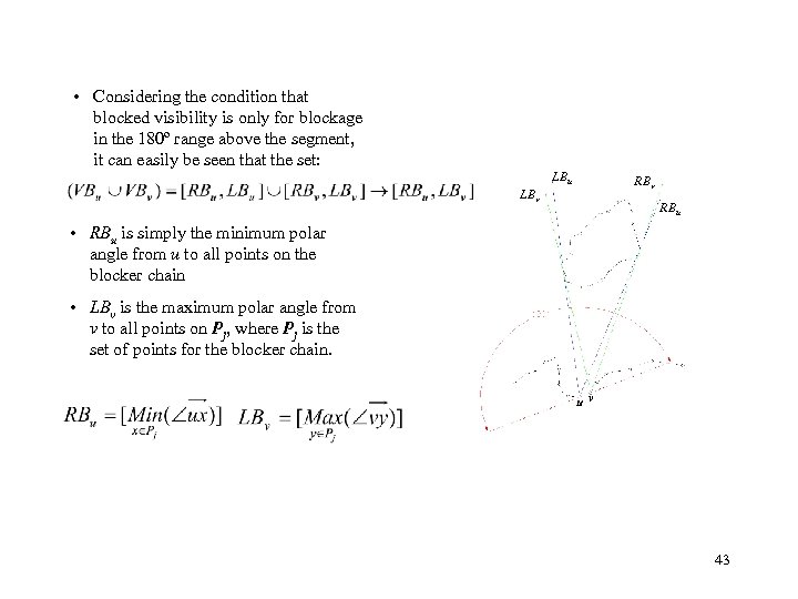  • Considering the condition that blocked visibility is only for blockage in the