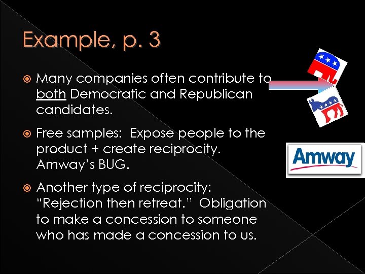 Example, p. 3 Many companies often contribute to both Democratic and Republican candidates. Free