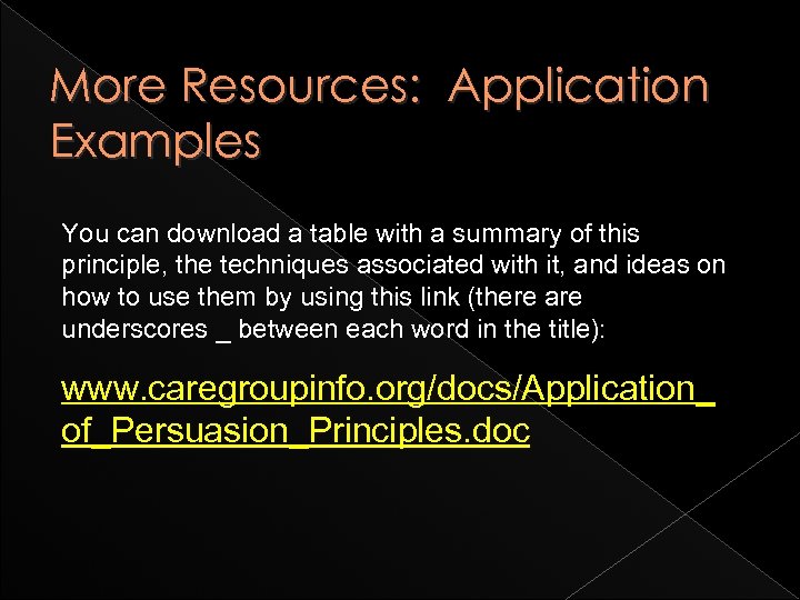 More Resources: Application Examples You can download a table with a summary of this