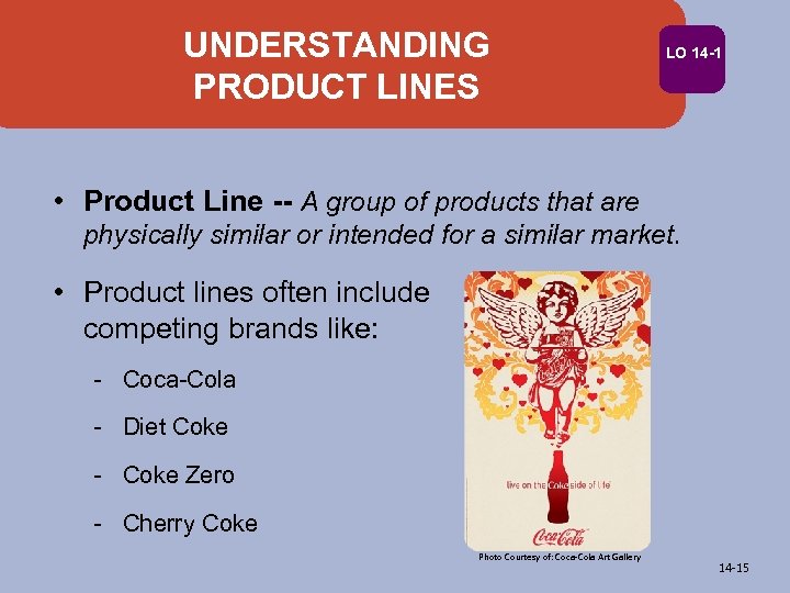 UNDERSTANDING PRODUCT LINES LO 14 -1 • Product Line -- A group of products