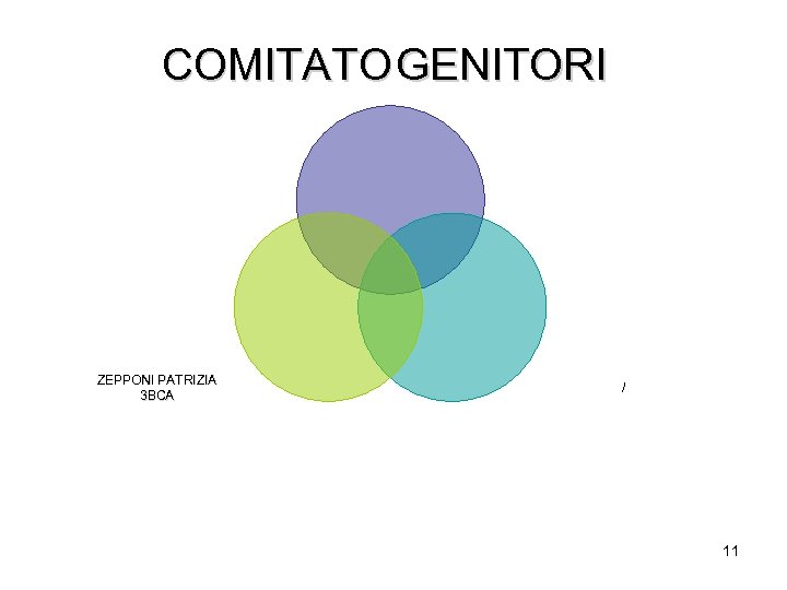 COMITATO GENITORI ZEPPONI PATRIZIA 3 BCA / 11 