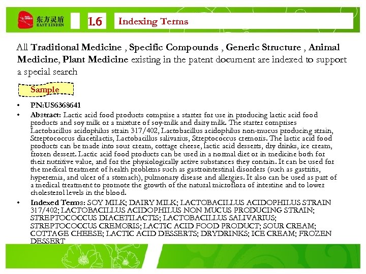 1. 6 Indexing Terms All Traditional Medicine , Specific Compounds , Generic Structure ,
