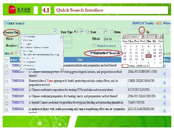 4. 1 Quick Search Interface 