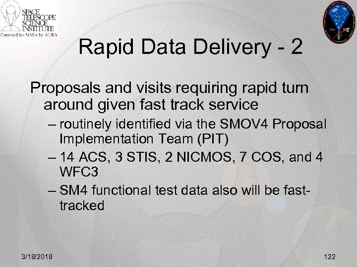 Rapid Data Delivery - 2 Proposals and visits requiring rapid turn around given fast