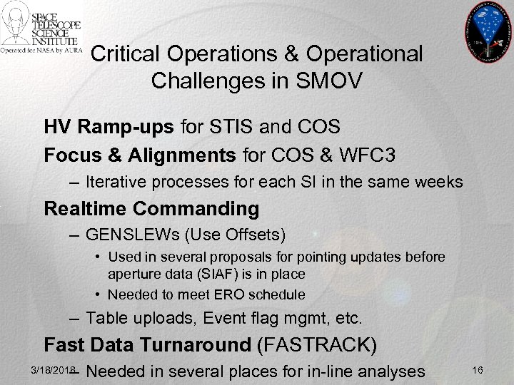 Critical Operations & Operational Challenges in SMOV HV Ramp-ups for STIS and COS Focus