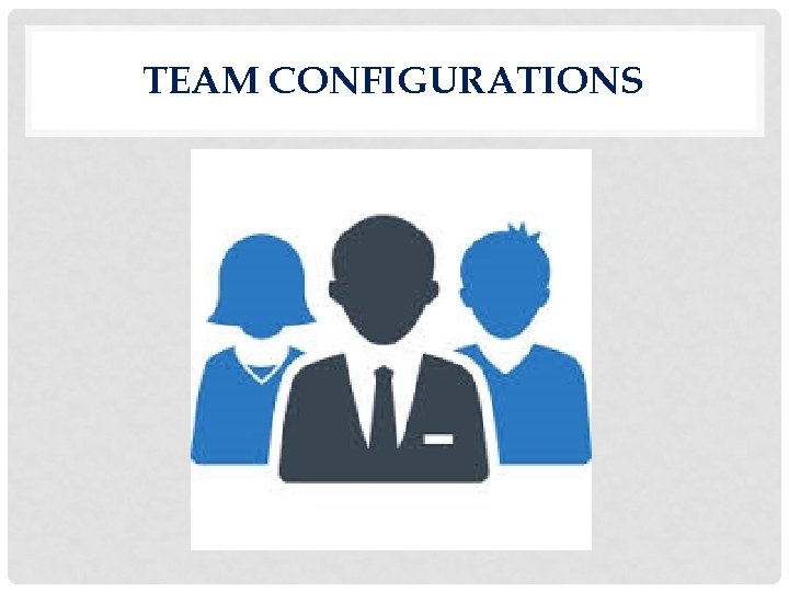 TEAM CONFIGURATIONS 
