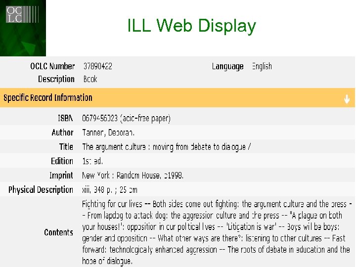 ILL Web Display 