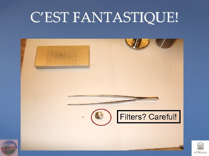 C’EST FANTASTIQUE! Filters? Careful! 