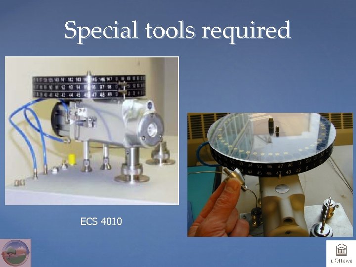 Special tools required ECS 4010 