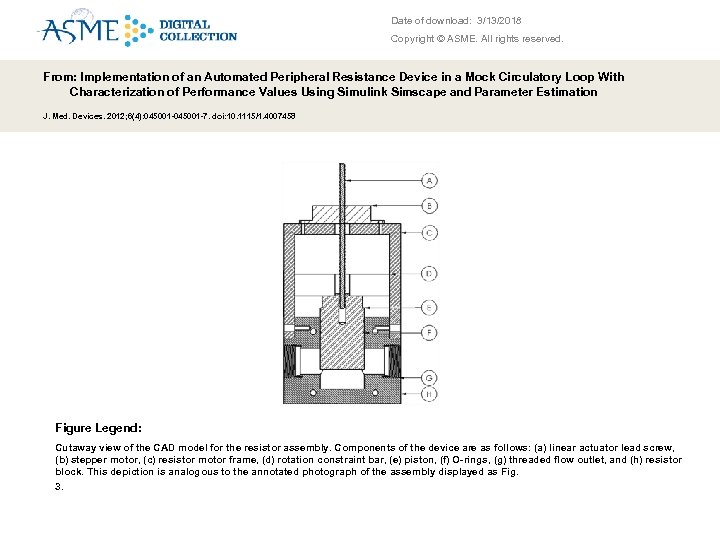 Date of download: 3/13/2018 Copyright © ASME. All rights reserved. From: Implementation of an