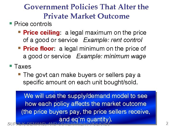 Chapter 6 Supply Demand And Government Policies Economics