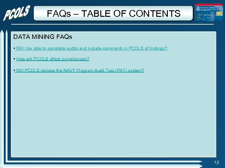 FAQs – TABLE OF CONTENTS DATA MINING FAQs • Will I be able to